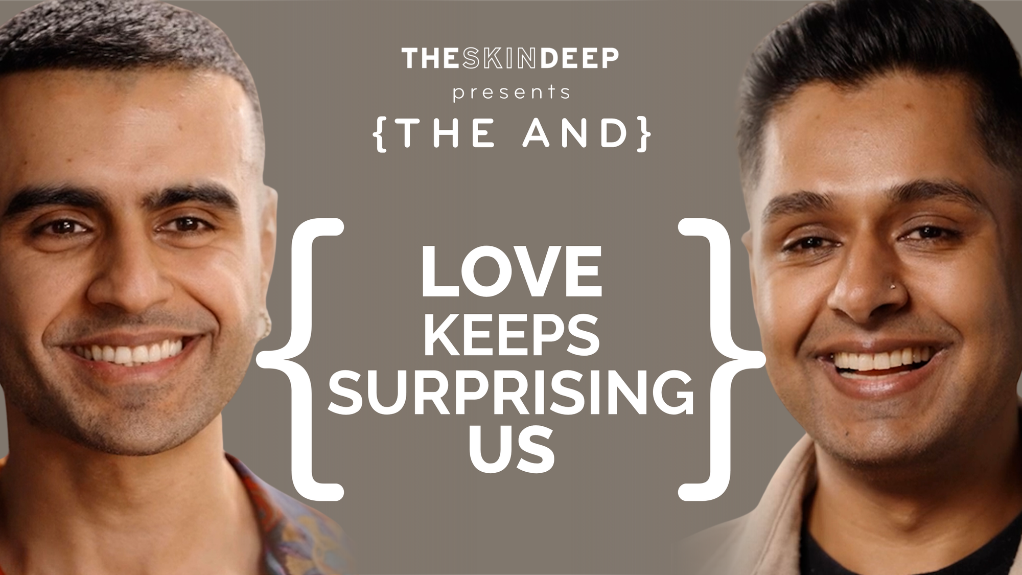 Picture of a South Asian Queer couple smiling and looking at each other