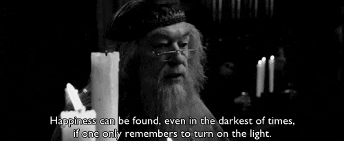 GIF from Harry Potter and the Prisoner of Azkaban showing Dumbledore lighting a candle