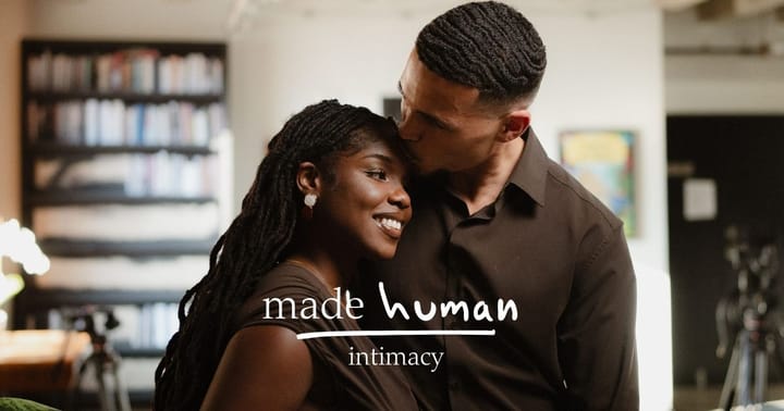 A couple embracing 
