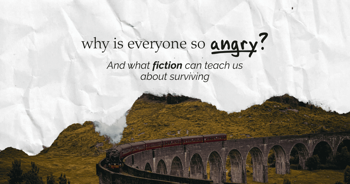 Picture of The Jacobite Train with a piece of ripped paper on top of it